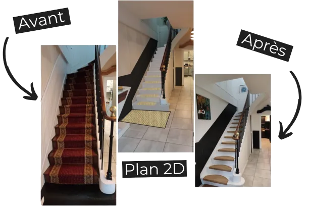 Avant après escaliers